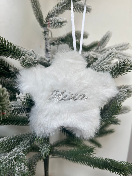 ORNEMENT DE NOËL ETOILE  EN PELUCHE